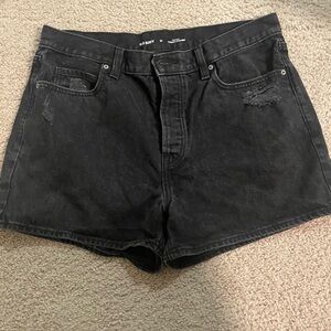 Old navy slouchy straight black shorts